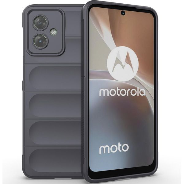 Custodia Per Motorola Moto G54 Custodia Protettiva In Silicone Tpu Morbido Antiurto Grigio Scuro-image