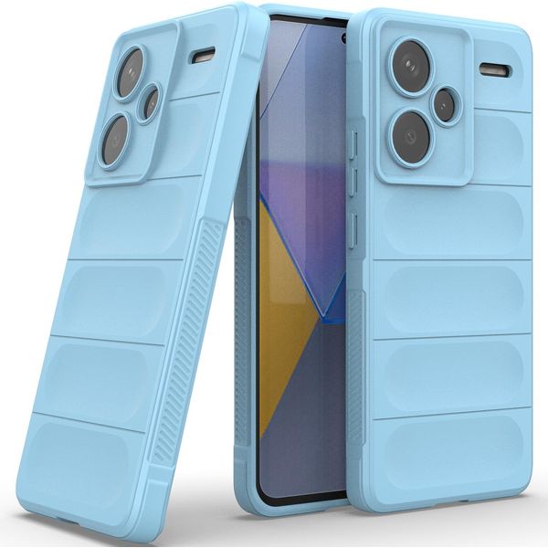 Custodia Per Xiaomi Redmi Note 13 Pro+ Custodia Protettiva In Silicone Tpu Morbido Antiurto Blu-image