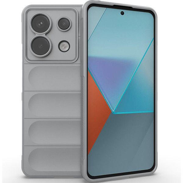 Custodia Per Xiaomi Redmi Note 13 Pro Custodia Protettiva In Silicone Tpu Morbido Antiurto Grigio-image