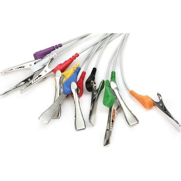 10 Clip Per Ecg Veterinario A Coccodrillo A Scatto Per Dispositivo Ecg Vet-image