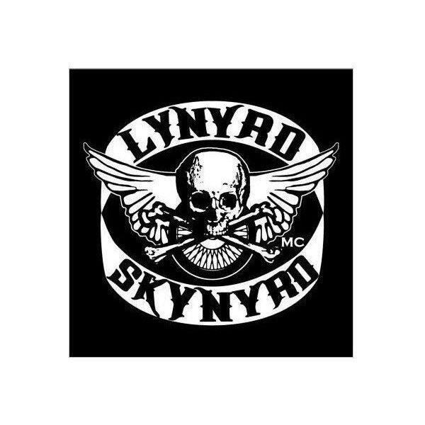 Lynyrd Skynyrd - Magnete Da Frigo "Biker Patch"", Logo RO9731 (Taglia Unica) (Nero/Bianco)"-image