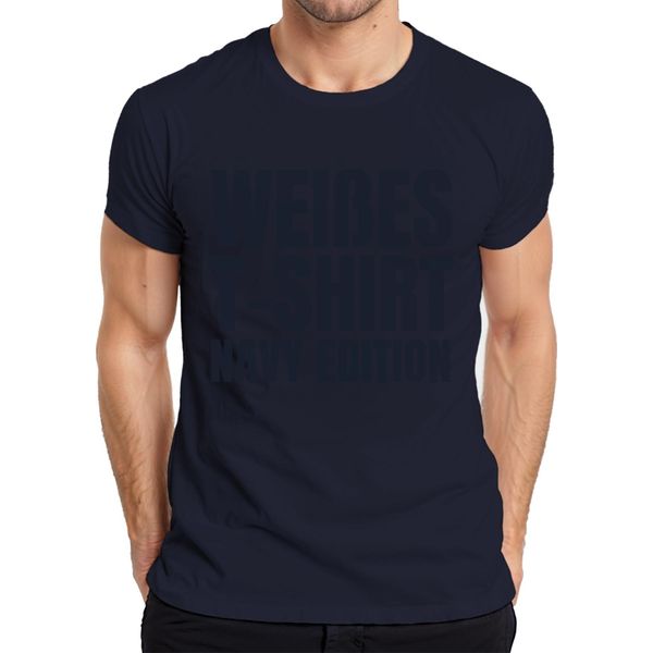 White Shirt Navy Edition Maglietta Da Uomo Divertente Sarcasmo Ironia Nero Umorismo, Navy, L-image