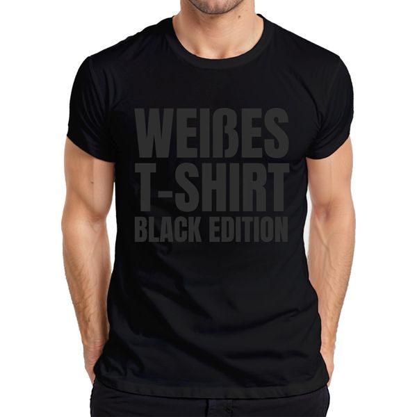 White Shirt Black Edition Maglietta Da Uomo Divertente Sarcasmo Ironia Umorismo Nero, Nero, M-image