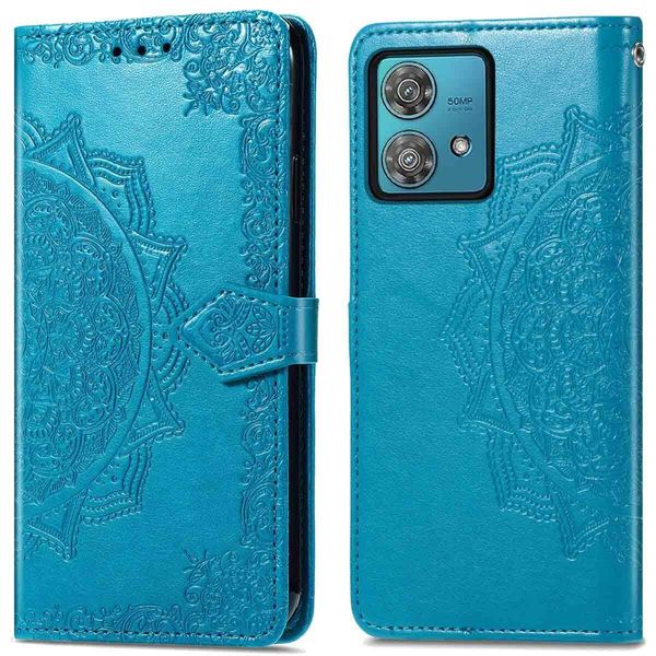 Motorola Edge 40 Neo Sleeve - Pelle Finta - Flip Cover Imoshion - Turchese-image
