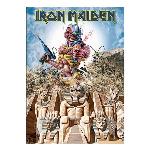 Iron Maiden - Cartolina "Somewhere Back In Time"" RO8110 (Taglia Unica) (Beige/Blu Chiaro/Rosso)"-image