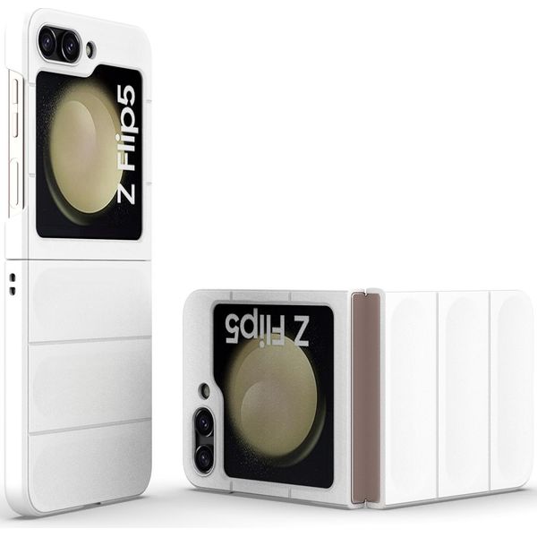 Custodia Per Samsung Galaxy Z Flip 5 Custodia Rigida Pc Opaca Antiurto Antiscivolo Bianco-image