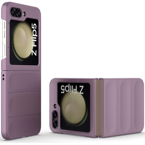 Custodia Per Samsung Galaxy Z Flip 5 Custodia Rigida Pc Opaca Antiurto Antiscivolo Viola-image