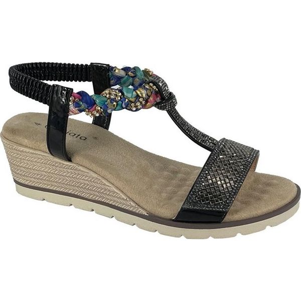 Cipriata - Sandali Donna "Gilda"", Con Strass DF2328 (39,5 Eu) (Nero)"-image