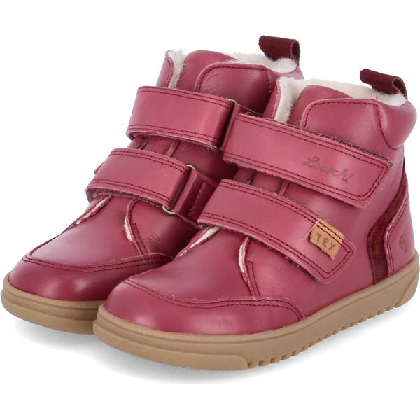 Lurchi Barefoot Bambini Velcro Scarpe / Inverno Stivaletti / Scarpe Da Passeggio Milio Rosso Pelle Liscia Dimensioni: 29-image