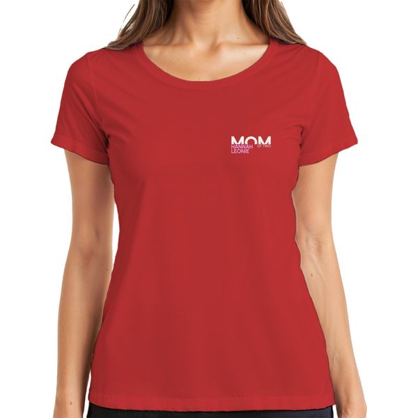 Regalo Per La Festa Della Mamma Mamma Personalizzato Con I Nomi Dei Bambini Festa Della Mamma Regalo Della Mamma Maglietta Da Donna, Rosso, Xl-image