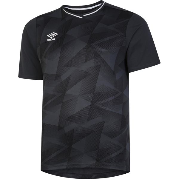 Umbro - Maglia A Manica Corta "Triassic"" Da Bambino UO1898 (158) (Nero/Carbonio-Nero)"-image
