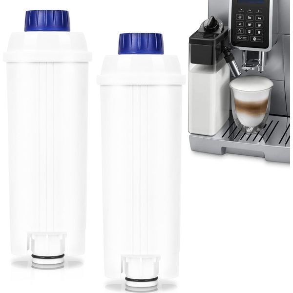 Yakimz Confezione Da 2 Filtri Acqua Per Macchine Da Caffè Delonghi DLSC002, Accessori Per Compatibile Con I Modelli Delonghi, Ecam, Etam, Esam, Bco E Serie Ec-image