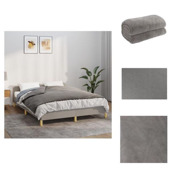 Vidaxl Coperta Appesantita Con Rivestimento Grigio 137X200 Cm 6 Kg Di Tessuto - Coperte-image