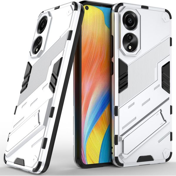 Custodia Per Oppo A78 4G Hybrid Pc Tpu Custodia Protettiva Antiurto Con Funzione Stand Arancione-image
