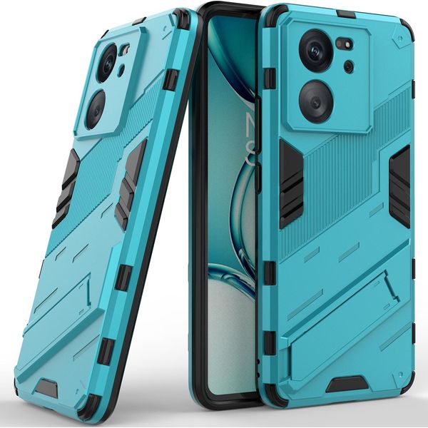 Custodia Per Xiaomi 13T/13T Pro/Redmi K60 Ultra Hybrid Pc Tpu Custodia Protettiva Antiurto Con Funzione Stand Blu-image