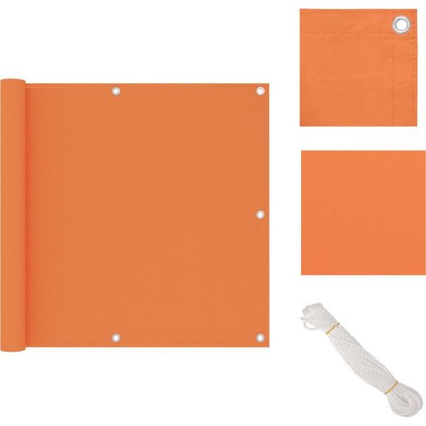 Vidaxl Schermo Privacy Per Balcone Arancione 90X600 Cm Tessuto Oxford - Ombrelloni E Tende Da Sole-image