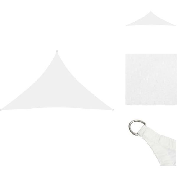 Vidaxl Tenda Da Sole In Tessuto Oxford Triangolare 3,5X3,5X4,9 M Bianco - Ombrelloni E Tende Da Sole-image