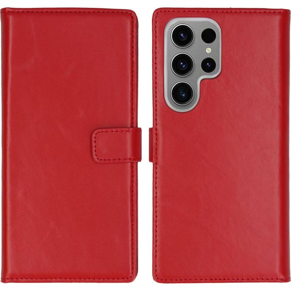 Custodia Per Samsung Galaxy S24 Ultra - Vera Pelle - Selencia Flip Flap - Rosso-image