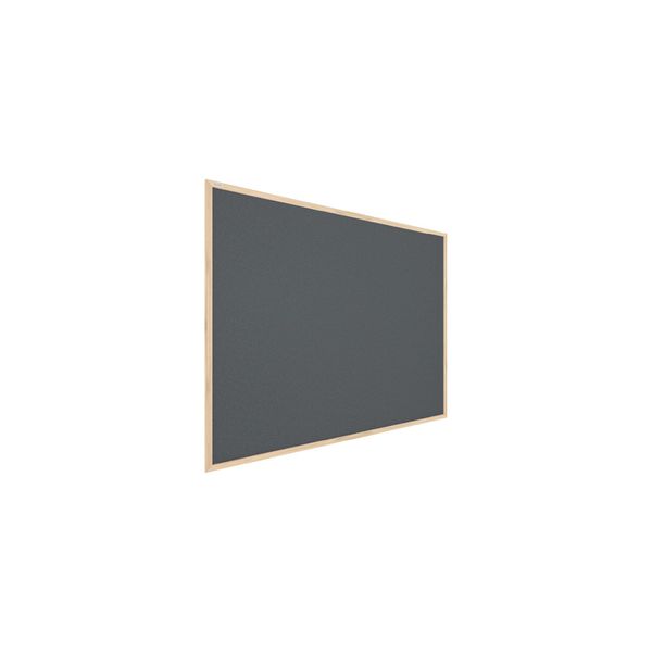 Bacheca In Sughero Grigio (Cornice In Legno) 100X80 Cm-image