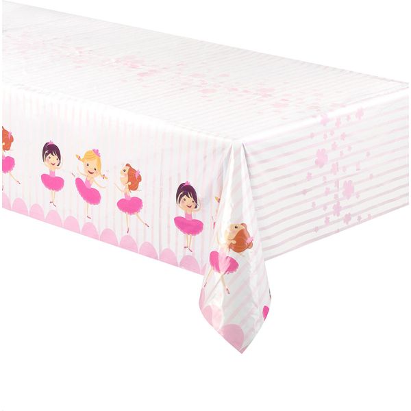 Tovaglia In Plastica Con Motivo Ballerina 130 X 180 Cm - Taglia Unica-image