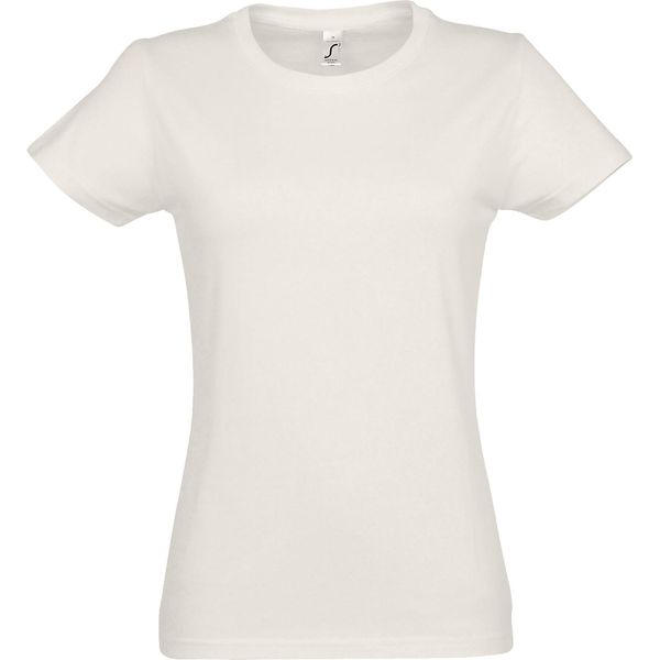 Sols - T-Shirt "Imperial"" Da Donna A Maniche Corte PC291 (M) (Bianco Naturale)"-image