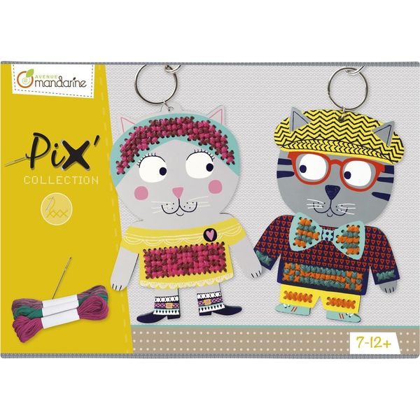 Kit Di Artigianato Portachiavi Per Gatti, Kit Di Cucito A Partire Da 7 Anni, Incl. Materiale E Istruzioni-image