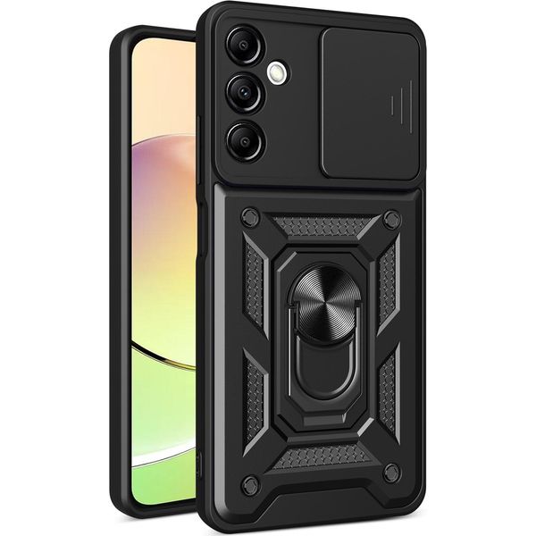 Custodia Per Samsung Galaxy A14 5G/4G Con Anello Supporto Supporto Scivolare Protezione Fotocamera Tpu Pc Hybrid Custodia Per Cellulari Nero-image