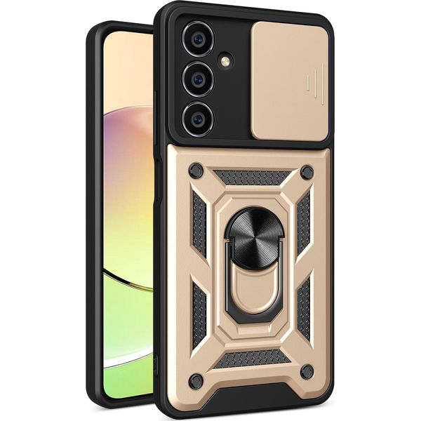 Custodia Per Samsung Galaxy M54 Con Anello Supporto Supporto Slitta Fotocamera Protezione Tpu Pc Ibrido Custodia Del Telefono Cellulare Oro-image