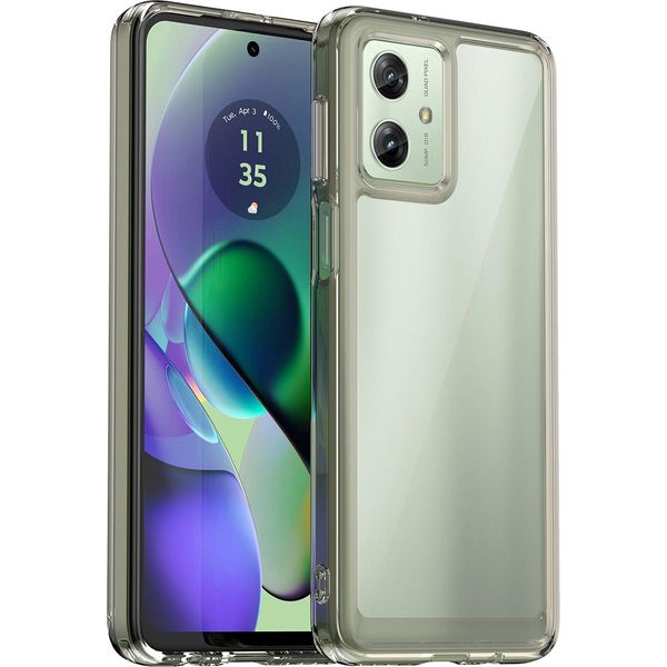 Custodia Per Motorola Moto G54 Trasparente, Antiurto In Silicone Tpu Protettivo Grigio-image
