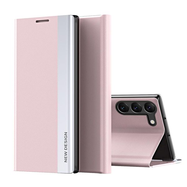 Custodia Per Samsung Galaxy S25 Fe Custodia Magnetica In Finto Cuoio Con Funzione Stand Rosa-image