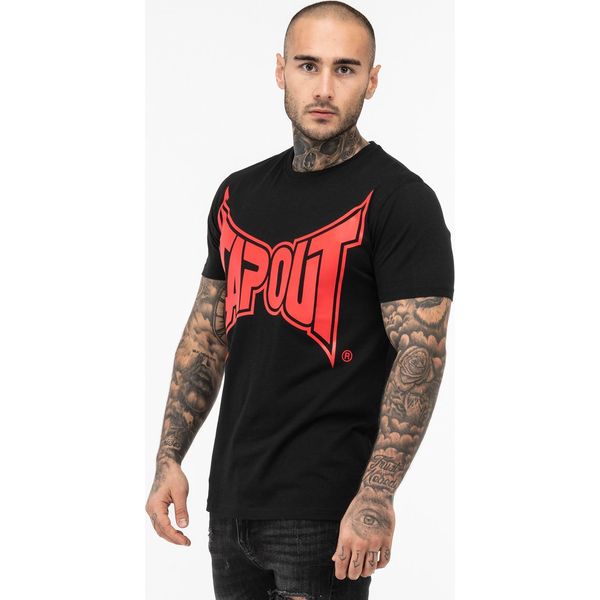 Maglietta Da Uomo Normale Passform Logo Tee Nero/Rosso 3XL Tapout-image