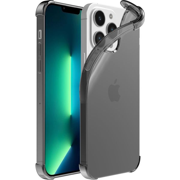 Smartphonica Iphone 13 Pro Custodia In Silicone Antiurto Trasparente Con Paraurti - Nero-image