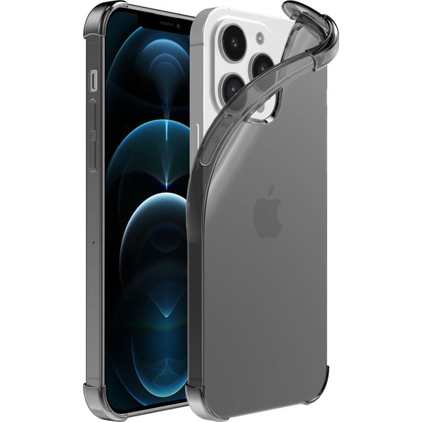 Smartphonica Iphone 12/12 Pro Custodia In Silicone Antiurto Trasparente Con Paraurti - Nero-image