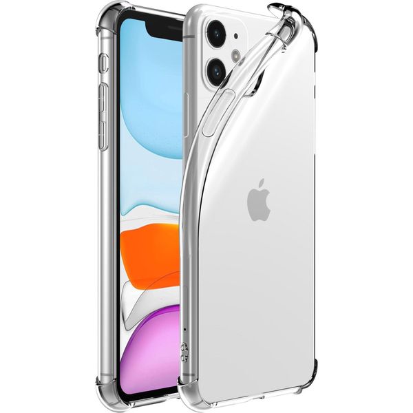 Custodia Per Iphone 11 Trasparente - Custodia In Silicone Tpu Antiurto Con Paracolpi - Smartphonica-image