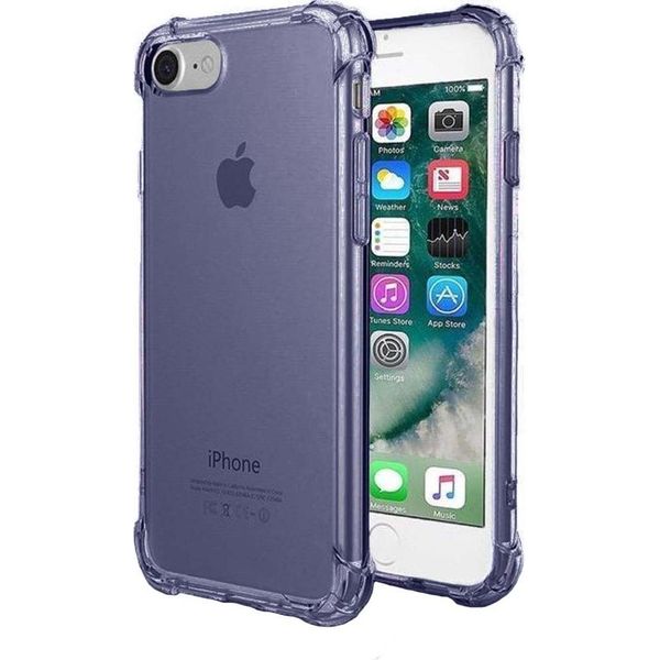 Smartphonica Iphone 6/6S Plus Custodia In Silicone Antiurto Trasparente Con Paraurti - Blu Scuro-image