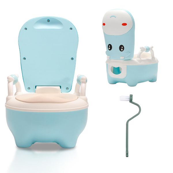 Tolletour Vasino Per Bambini Bambino Istruttore Di Vasini Blu Per L'apprendimento Vasino Per Bambini Sedile Del Water Per Bambini, 0-6 Anni-image