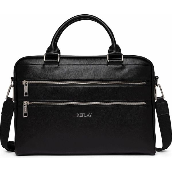 Replay Laptop Bag Borsa Da Ufficio Con Scomparto Per Laptop Business Bag Black Nero-image