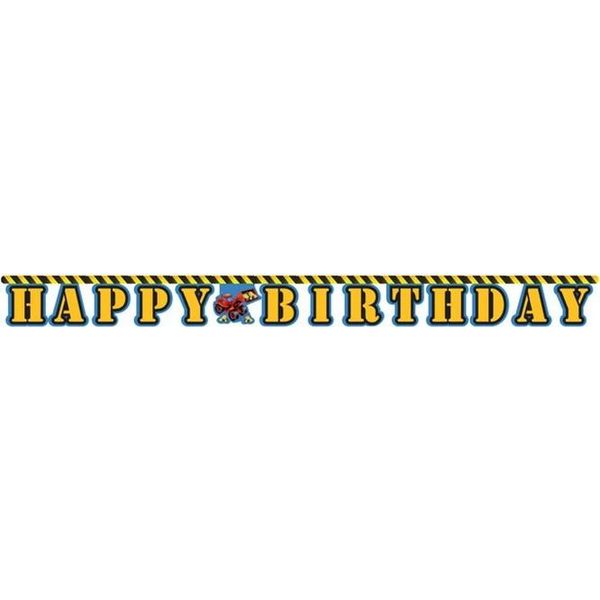 Creative Party - Brief - Striscione Assemblato "Under Construction"", Happy Birthday SG29456 (Taglia Unica) (Giallo/Nero/Rosso)"-image
