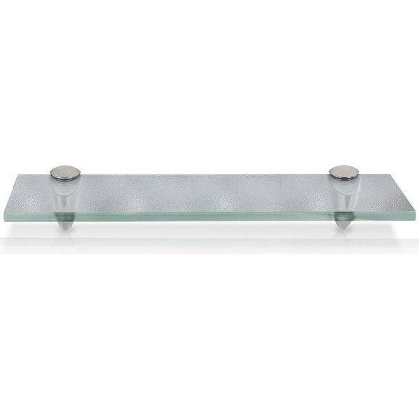 Mensola In Vetro 40X10X0,8 Cm Con Supporto Mensola In Vetro Mensola Da Parete Mensola Da Bagno Mensola Da Appendere Vetro Smerigliato-image