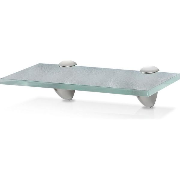 Tolletour Mensola In Vetro 20X10X0,8 Cm Con Supporto Mensola In Vetro Mensola Da Parete Mensola Da Bagno Mensola Da Appendere Mensola In Vetro Smerigliato-image