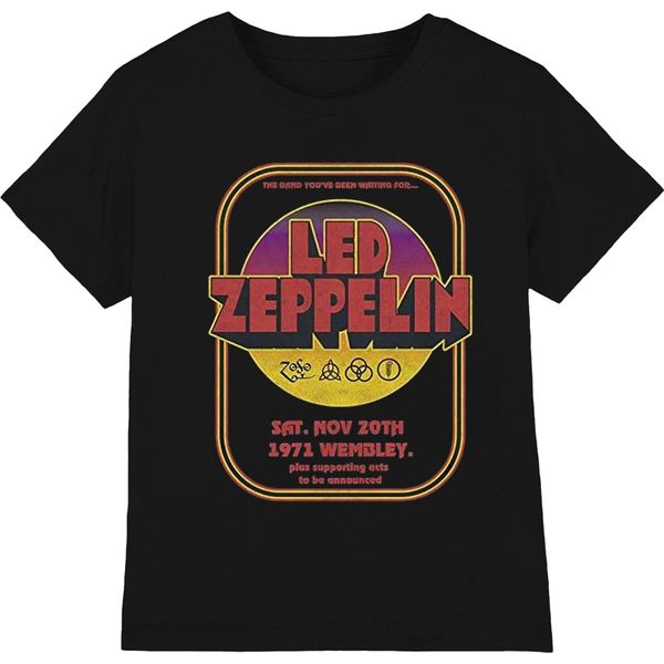 Led Zeppelin - Maglietta "1971 Wembley"" Per Uomo/Donna Unisex RO945 (L) (Nero)"-image