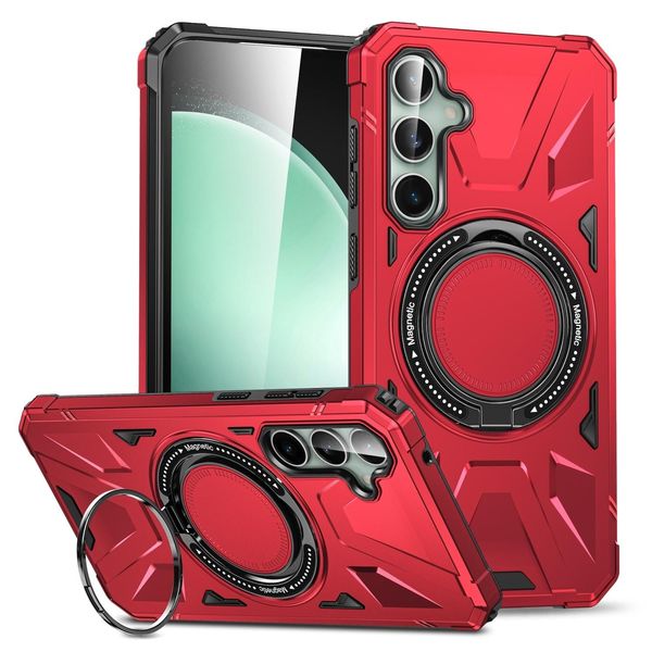Per Samsung Galaxy A15 Magsafe Shock Magnet Ring Protettivo Copertura Del Telefono Cellulare Caso Rosso-image