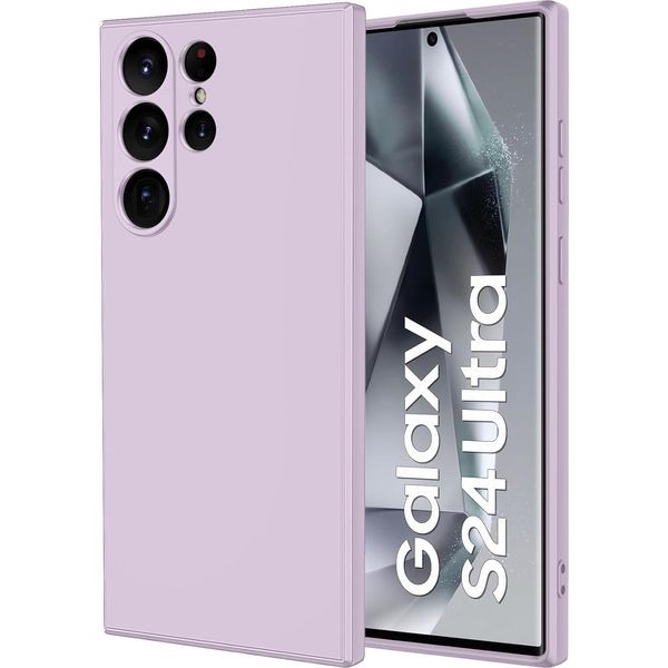 Custodia Per Samsung Galaxy S24 In Silicone Liquido Ultra Morbido, Custodia In Gomma Antiurto Viola-image