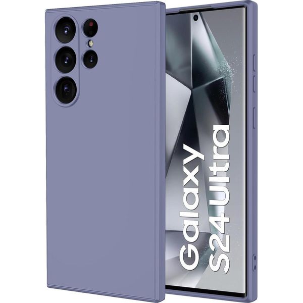 Custodia Per Samsung Galaxy S24 Ultra Soft Liquid Silicone, Custodia In Gomma Antiurto Grigio-image