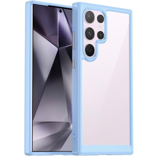 Custodia Per Samsung Galaxy S24 Custodia Protettiva In Silicone Tpu Ultra Trasparente E Antiurto Blu-image