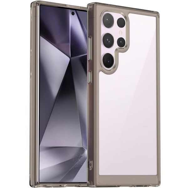 Custodia Per Samsung Galaxy S25 Ultra Trasparente, Custodia Protettiva In Silicone Tpu Antiurto Grigio Titanio-image