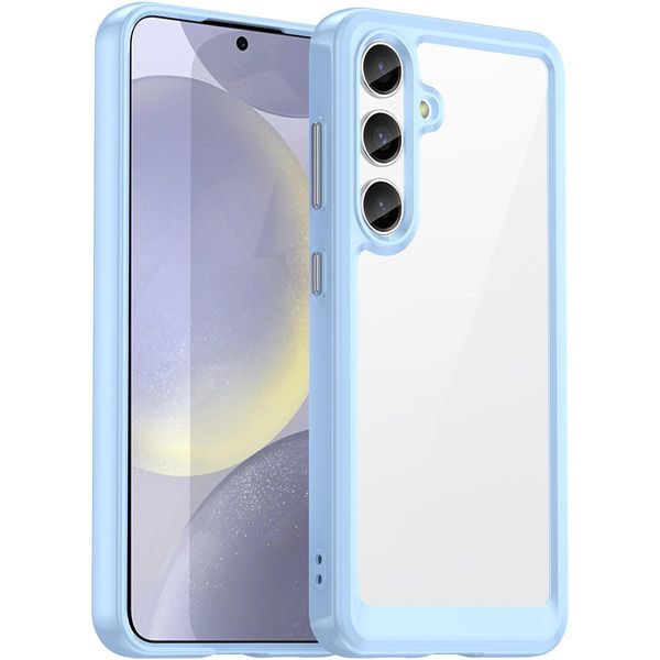 Custodia Per Samsung Galaxy S25 Fe Trasparente, Antiurto Tpu Silicone Protettivo Blu-image
