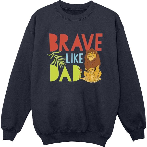 Disney - Felpa Per Bambini "Il Re Leone Coraggioso Come Papà"" BI21727 (104) (Marineblau)"-image