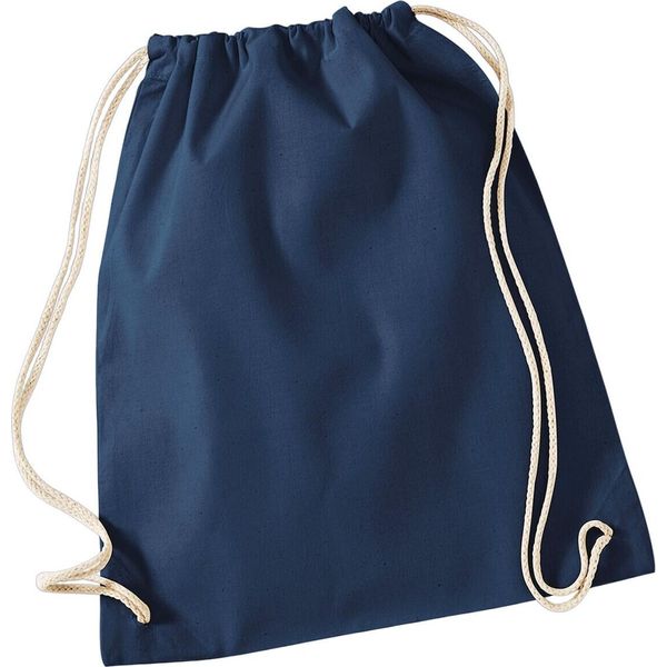 Westford Mill - Borsa Da Ginnastica, Cotone PC5783 (Taglia Unica) (Blu Scuro)-image