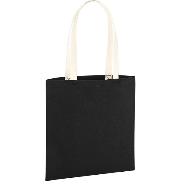 Westford Mill - Borsa "Earthaware Organic Bag For Life"", 10L PC6042 (Taglia Unica) (Nero/Naturale)"-image